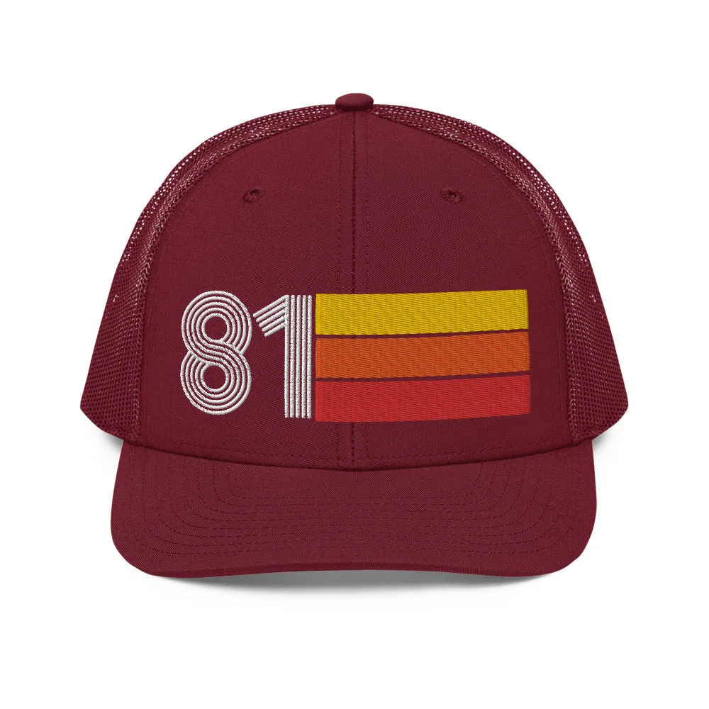 81 - 1981 Retro Style Richardson 112 Trucker Hat for Men Women