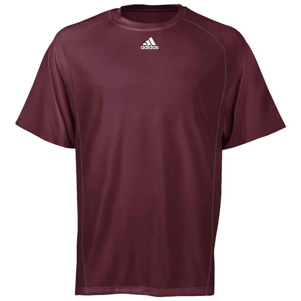 Adidas Climalite Short Sleeve Tee 2996, Collegiate Burgundy
