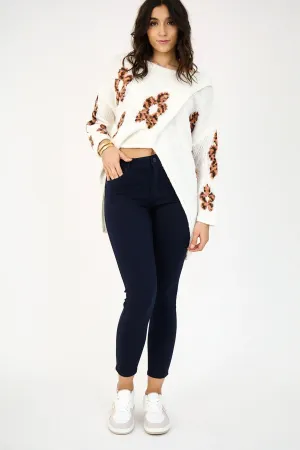 Anna High Rise Jeans - Navy - AL1