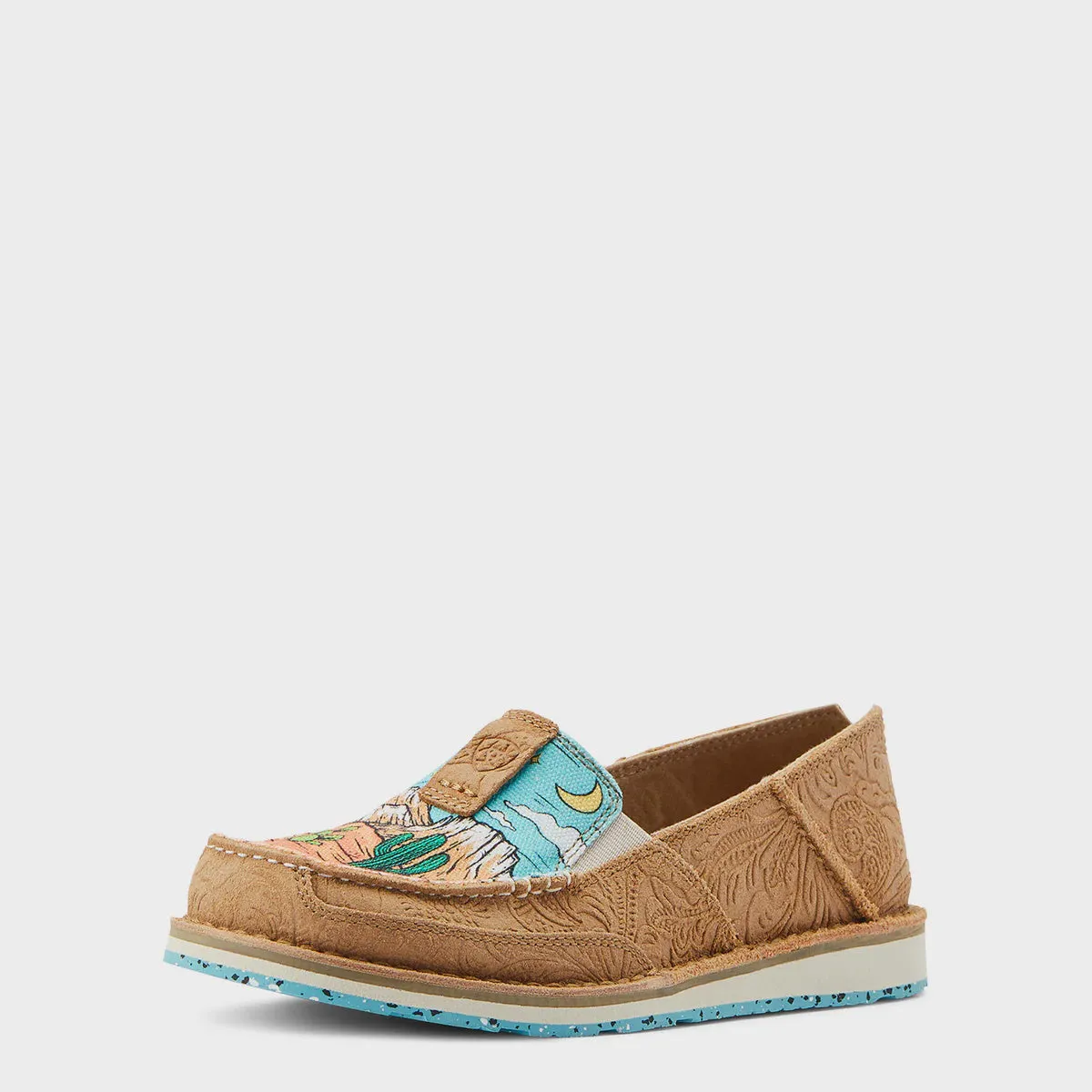 Ariat Cruiser Tan Suede Emboss Arizona Skies Ladies Shoes