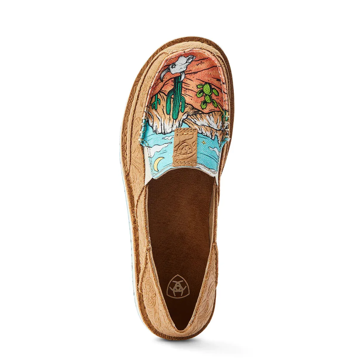Ariat Cruiser Tan Suede Emboss Arizona Skies Ladies Shoes