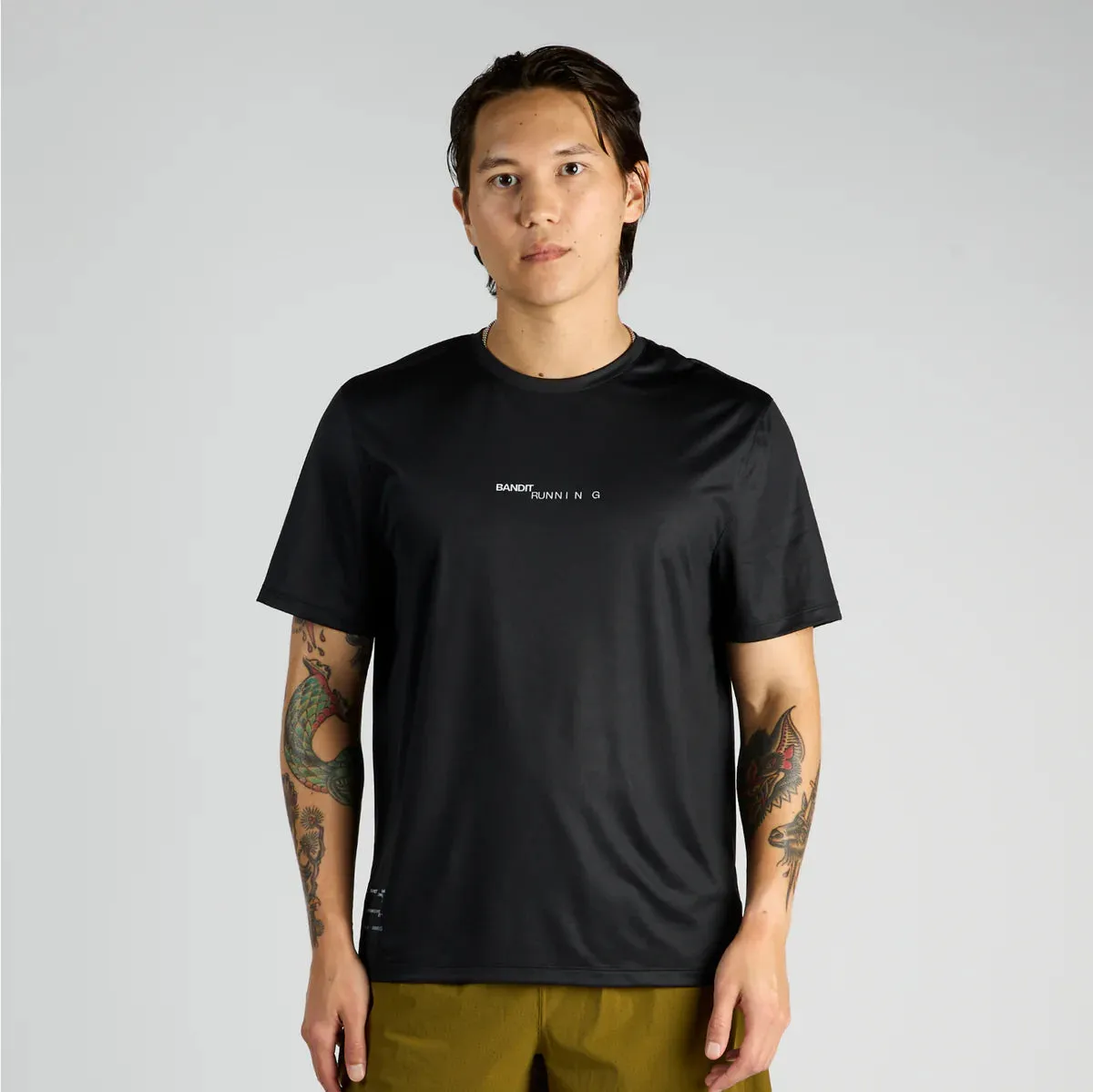 Bandit Running Drift "Breathe Out" Performance Tee - Black