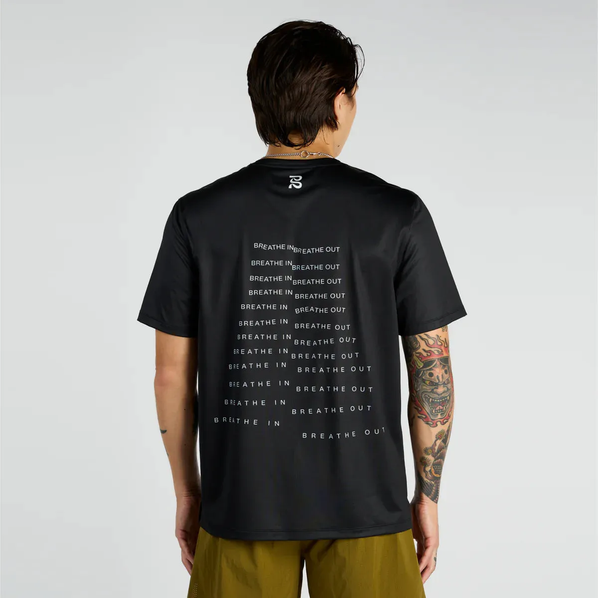 Bandit Running Drift "Breathe Out" Performance Tee - Black