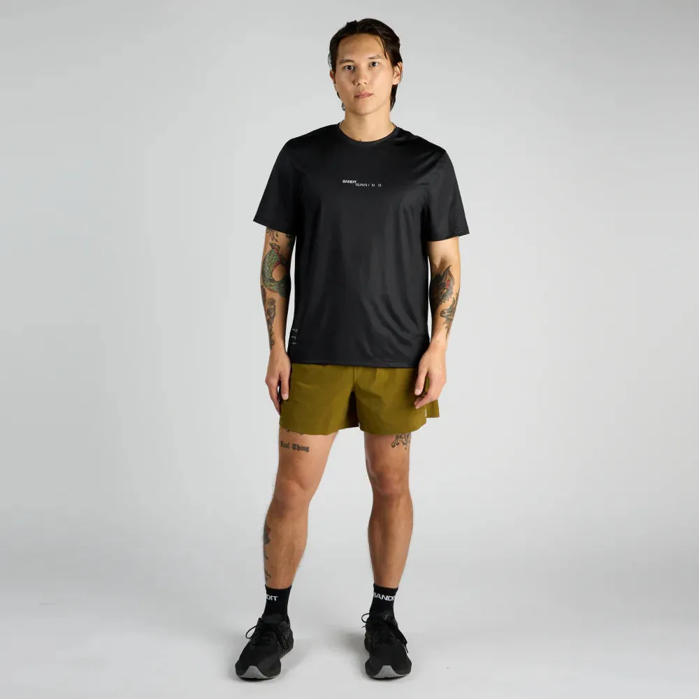 Bandit Running Drift "Breathe Out" Performance Tee - Black