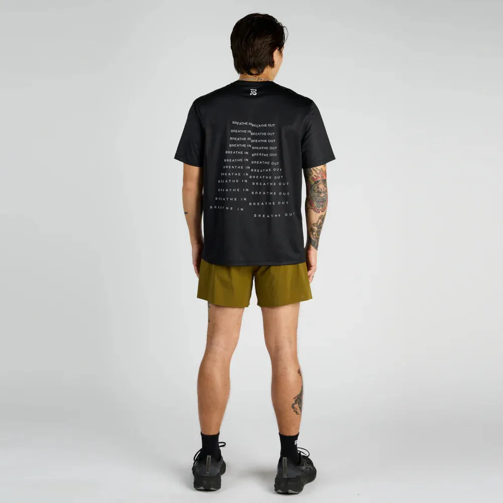 Bandit Running Drift "Breathe Out" Performance Tee - Black