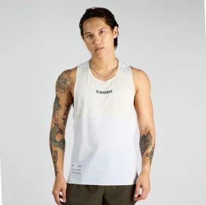 Bandit Running Vento Performance Singlet Pieced - White