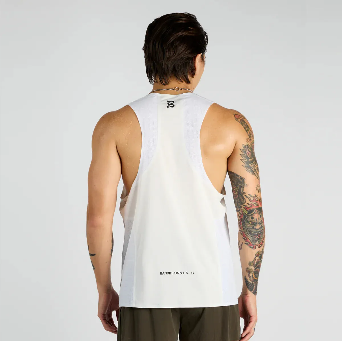 Bandit Running Vento Performance Singlet Pieced - White