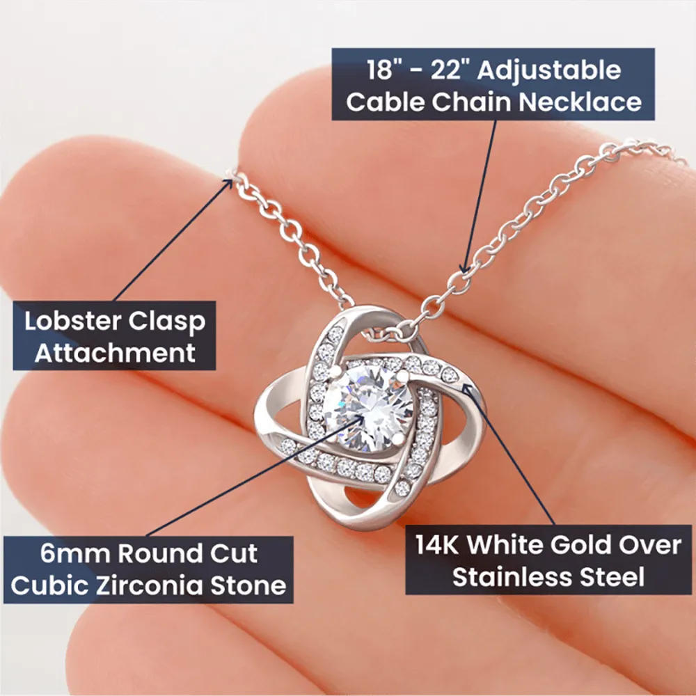 Bonus Daughter Gift, "Forever & Always", Knot Necklace