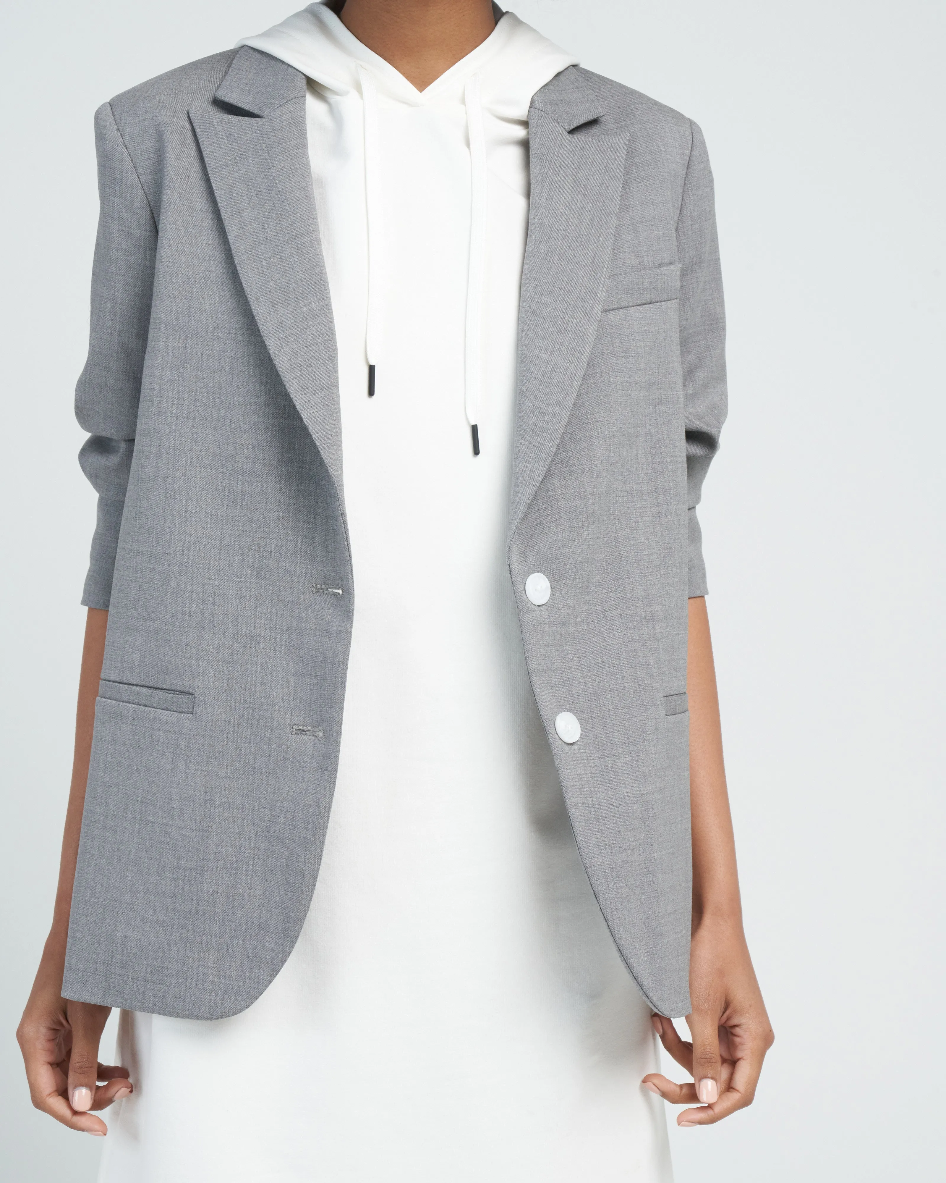 boyfriend blazer - light heather grey