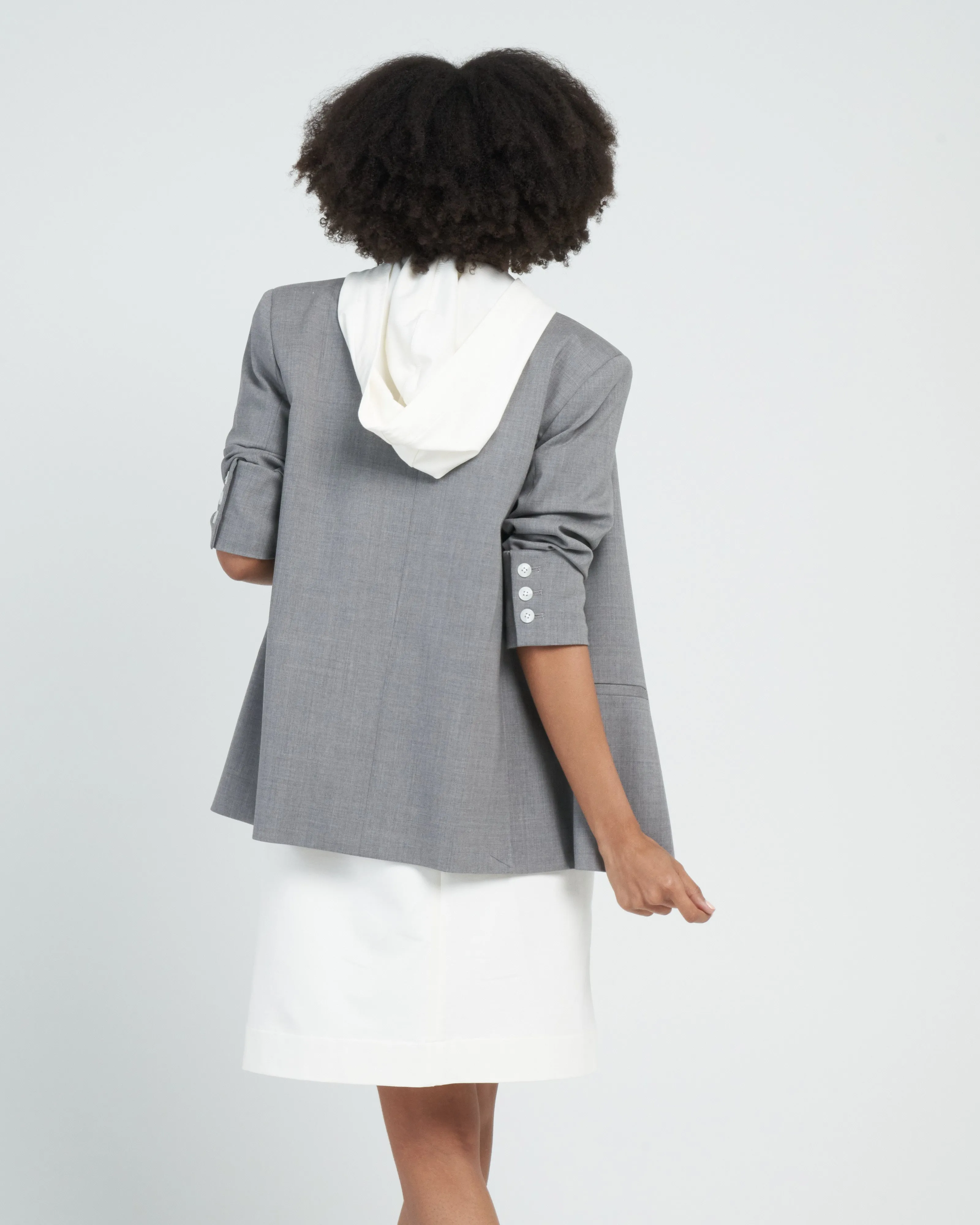 boyfriend blazer - light heather grey