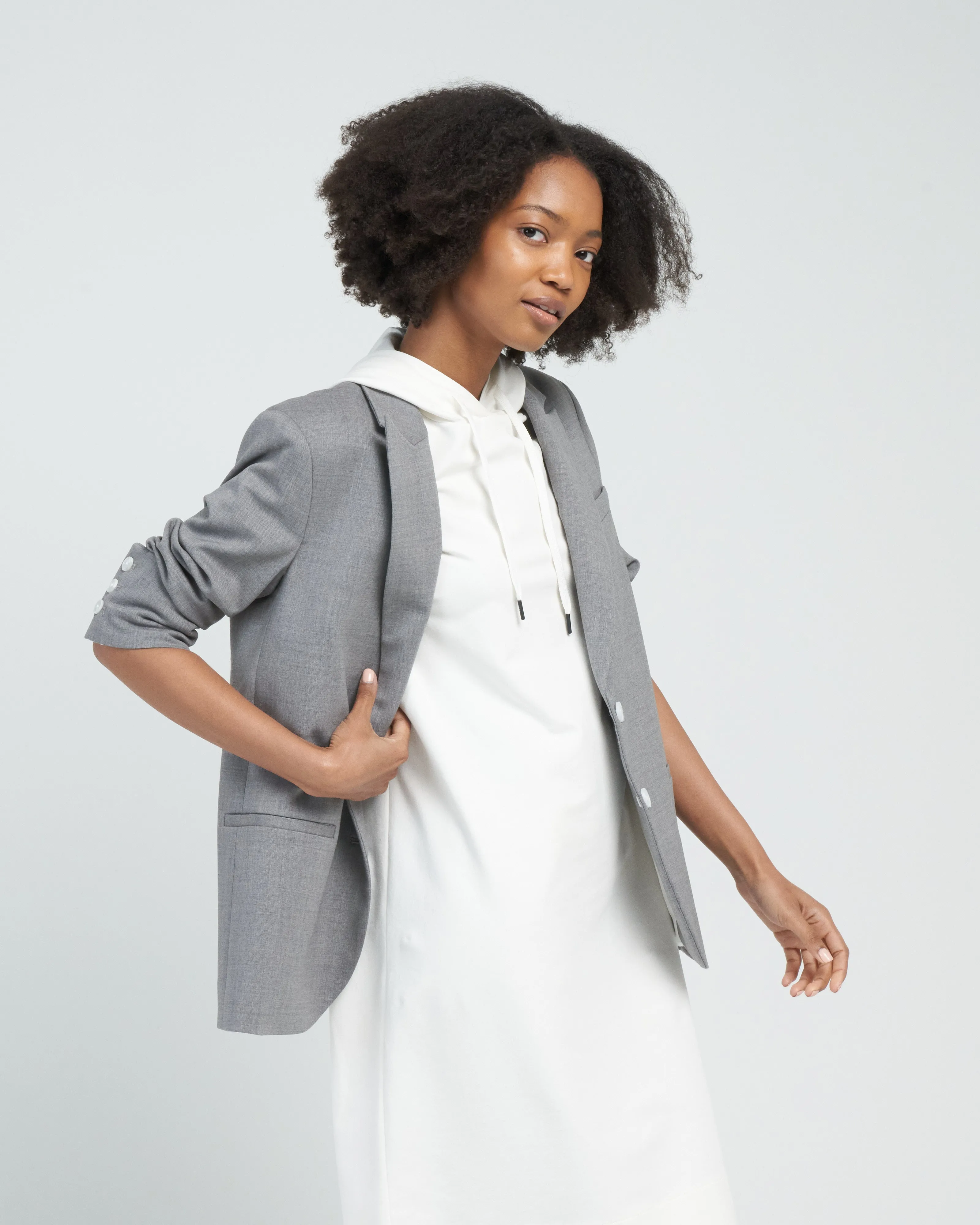 boyfriend blazer - light heather grey