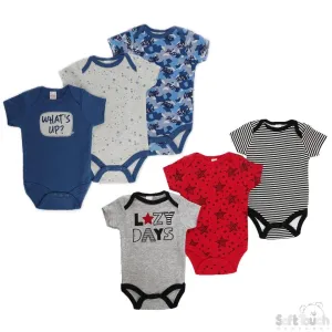 BOYS 3 PACK BODYSUITS (NB-9 MONTHS) BG124