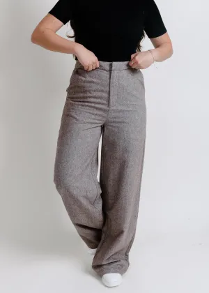 Briley Wide Leg Trousers - Brown