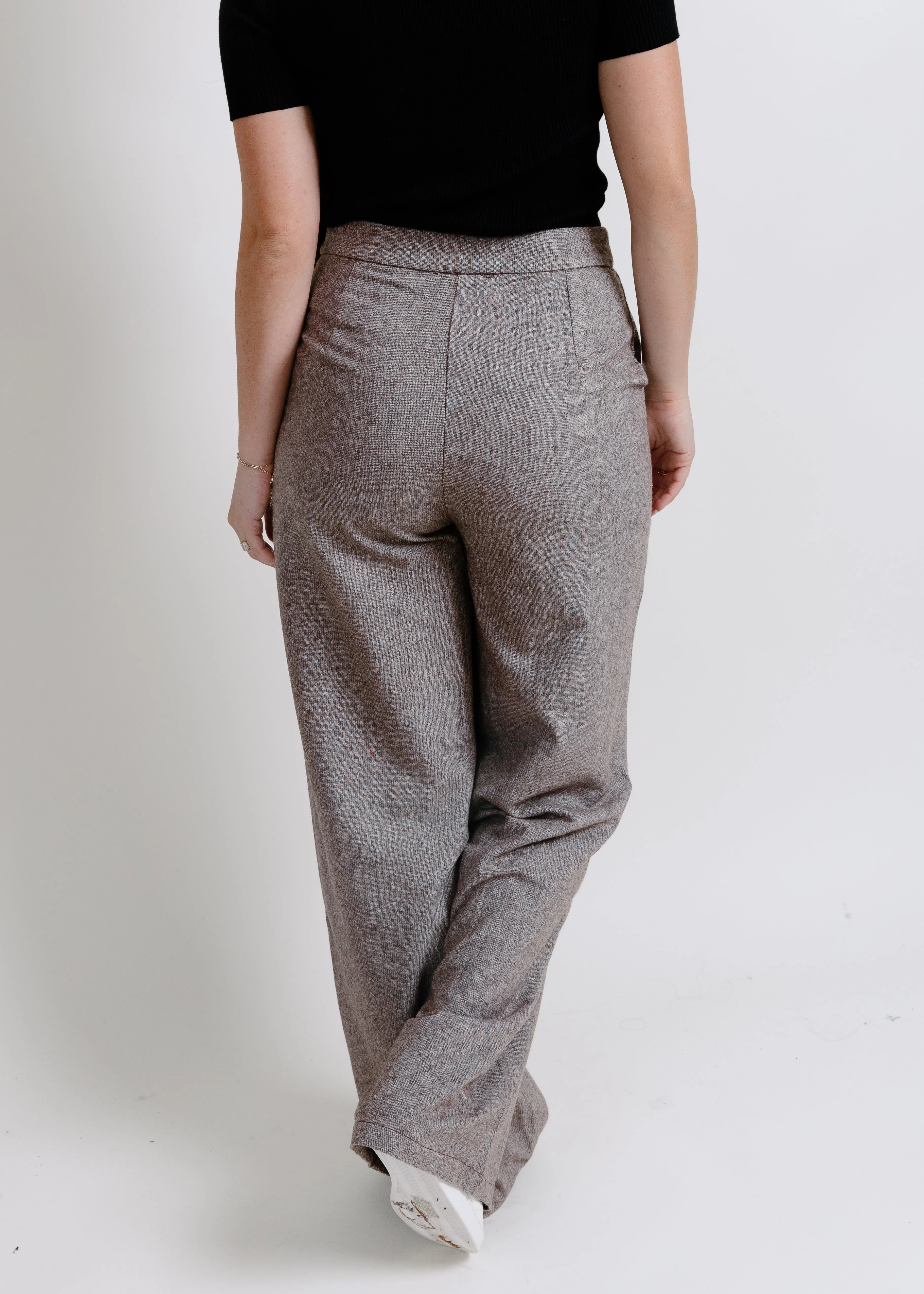 Briley Wide Leg Trousers - Brown