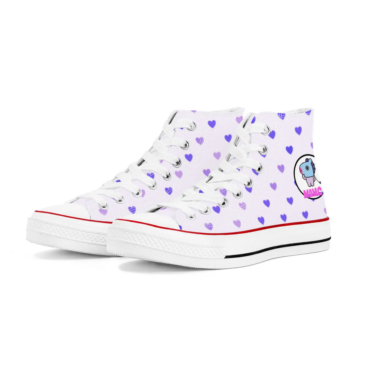 BT21 Mang High Top Canvas Sneakers