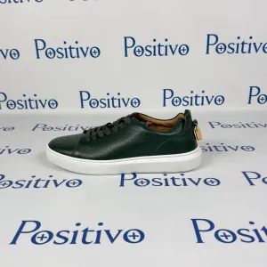 Buscemi Mens Uno Alce Emerald Leather Low Top Sneakers