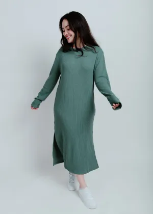 Camila Long Sleeve Midi Dress - Green