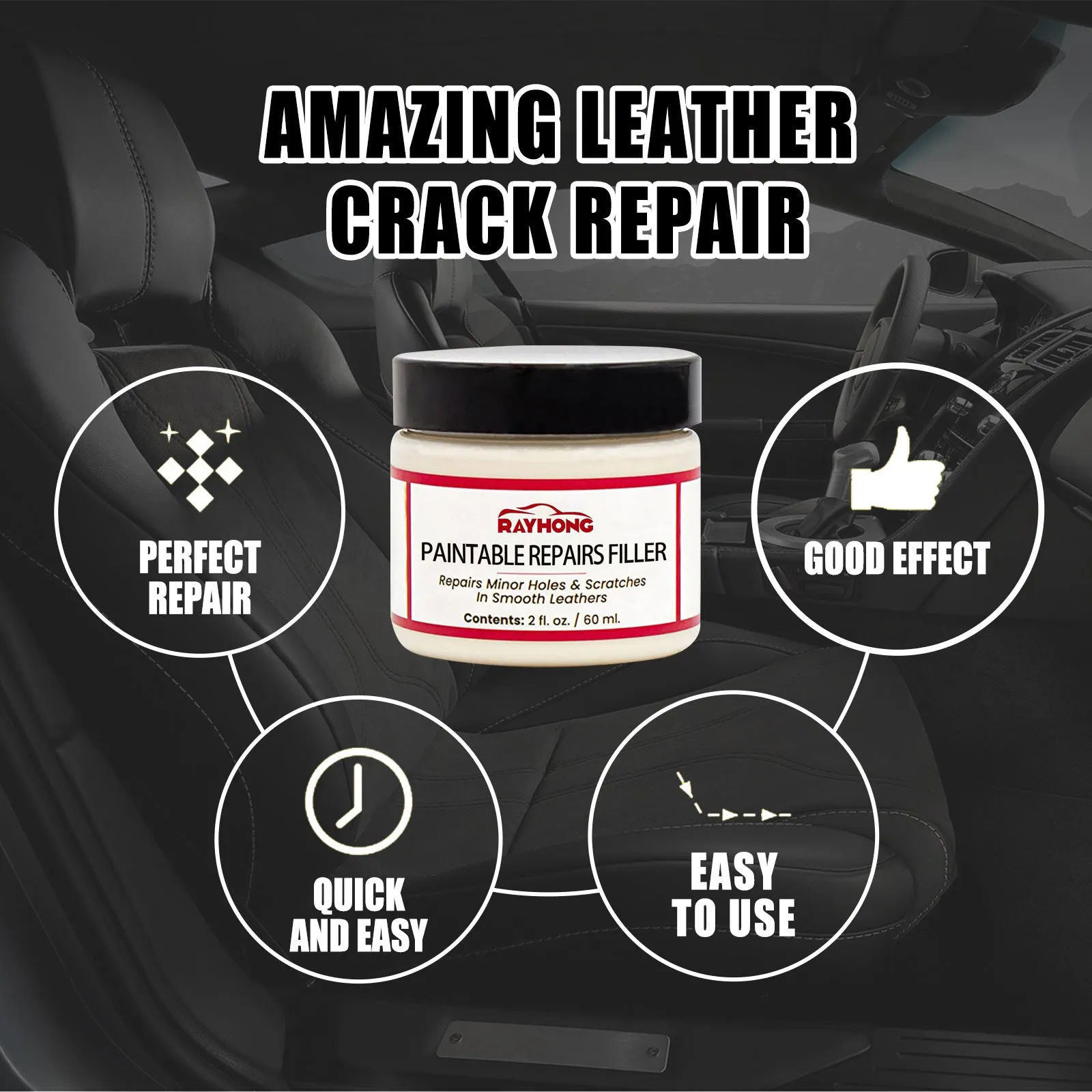 Car Auto Leather Filler Repair Cream Repair Liquid For Car Seat Sofa Scratch Restoration Cracks Tool Cleaner