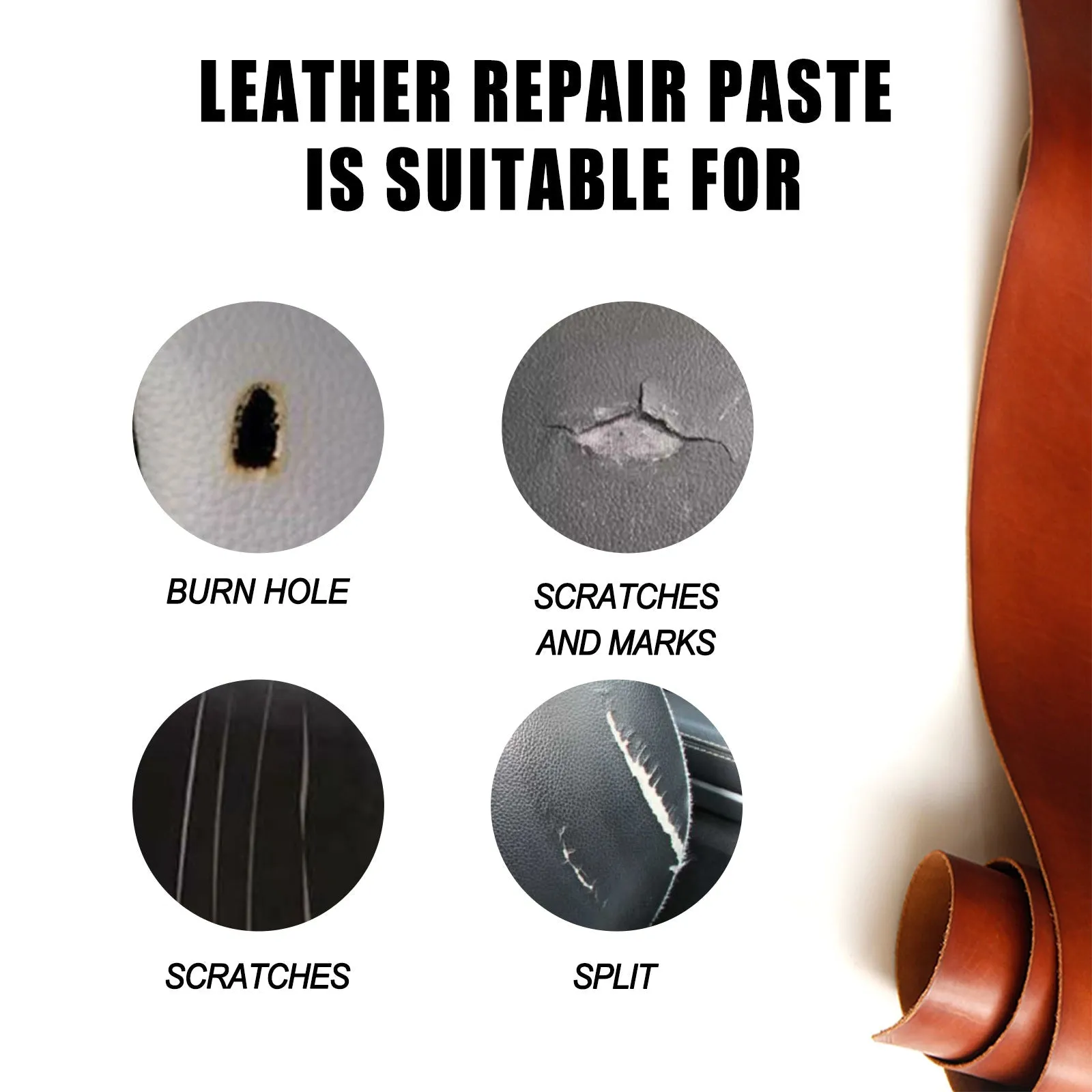 Car Auto Leather Filler Repair Cream Repair Liquid For Car Seat Sofa Scratch Restoration Cracks Tool Cleaner