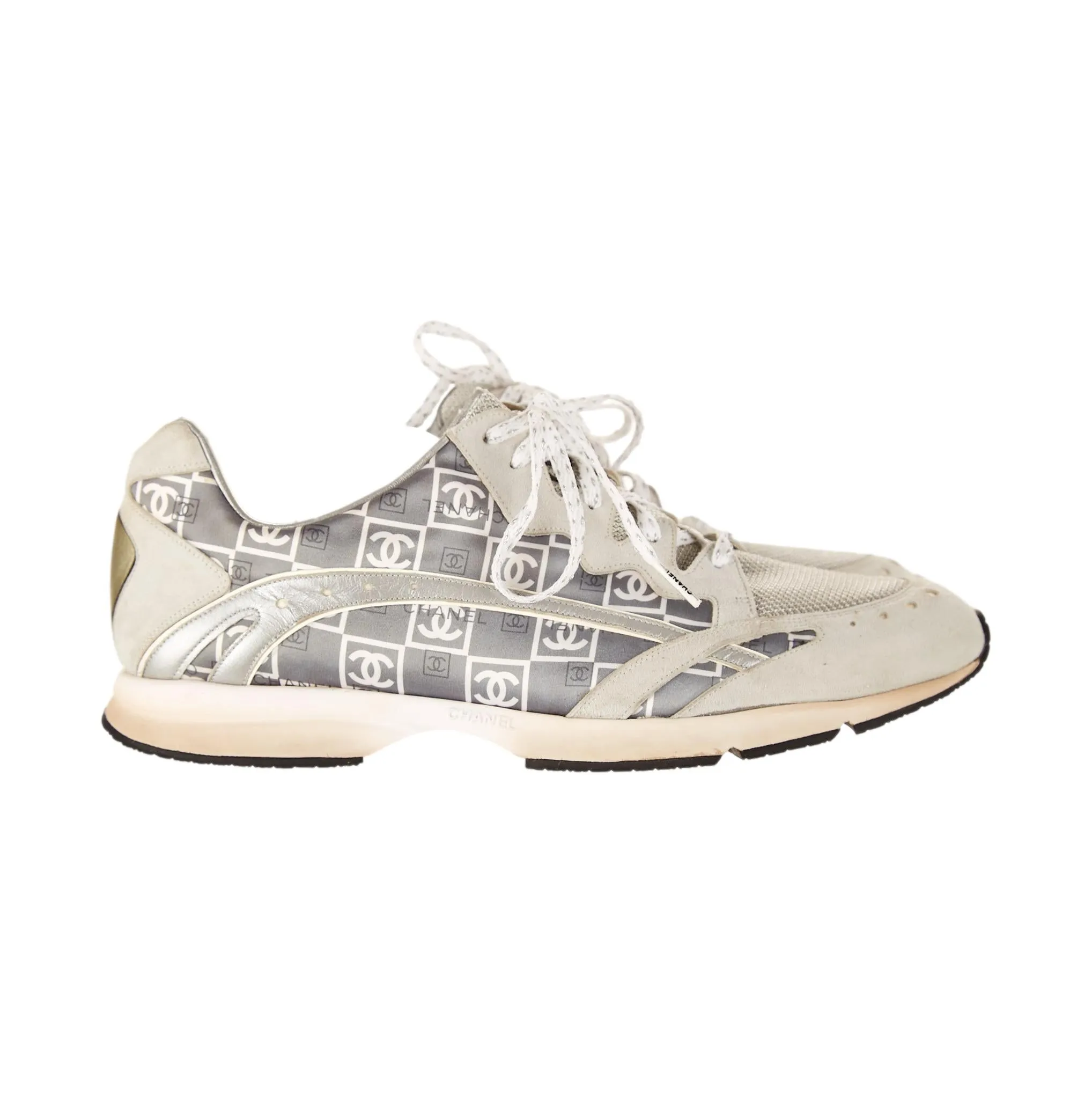 Chanel Grey Logo Dad Sneaker