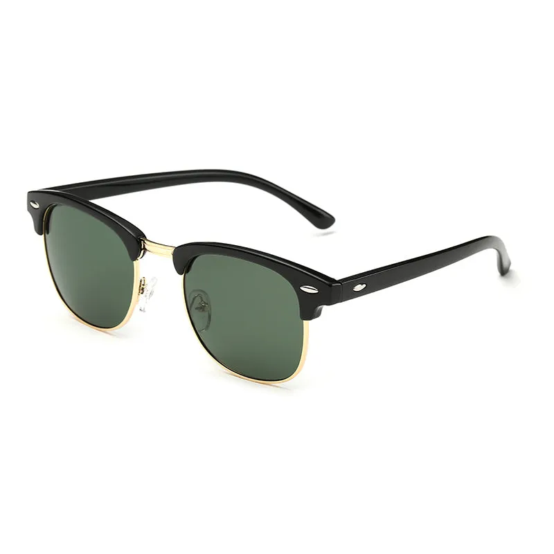 Classic Polarized Sunglasses Acetate Metal Frame UV400 Lens Vintage Driving Hiking Sun Glasses Men Women Gafas De Sol OOLVS MS171-2N/3N