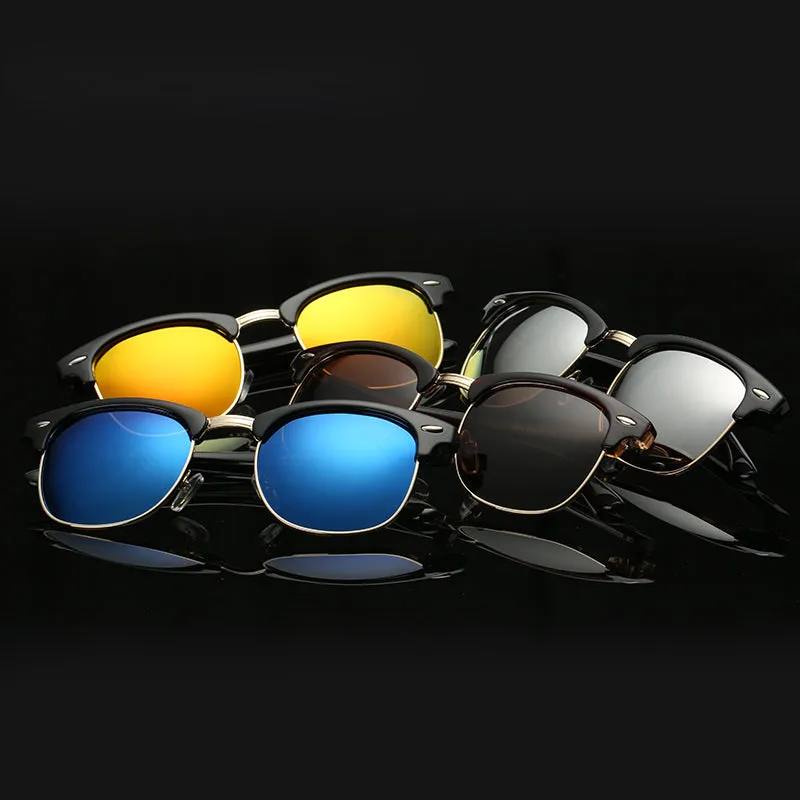 Classic Polarized Sunglasses Acetate Metal Frame UV400 Lens Vintage Driving Hiking Sun Glasses Men Women Gafas De Sol OOLVS MS171-2N/3N
