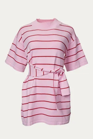 CYBELLE BELTED KNIT MINI DRESS