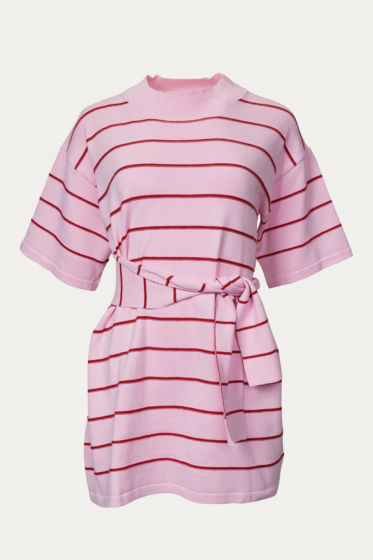 CYBELLE BELTED KNIT MINI DRESS