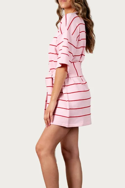 CYBELLE BELTED KNIT MINI DRESS