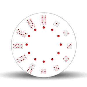 Dice 'n Dominoes <br>Glass Table Spinner 17.75"