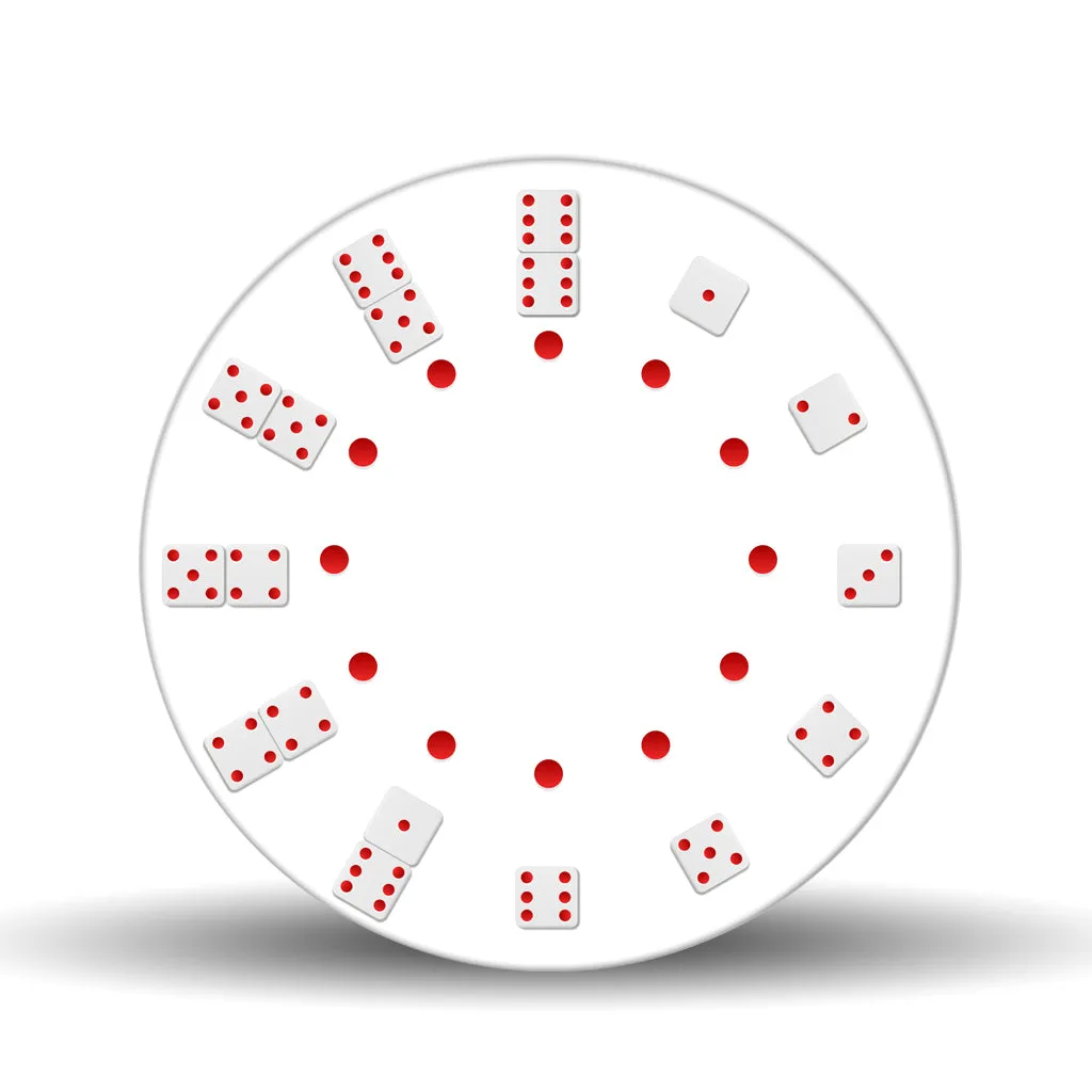 Dice 'n Dominoes <br>Glass Table Spinner 17.75"