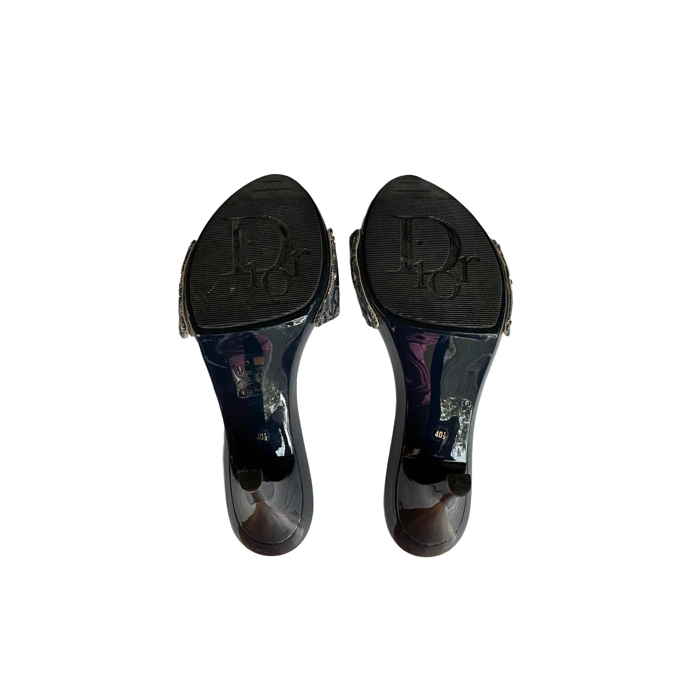 Dior Navy Logo Heels