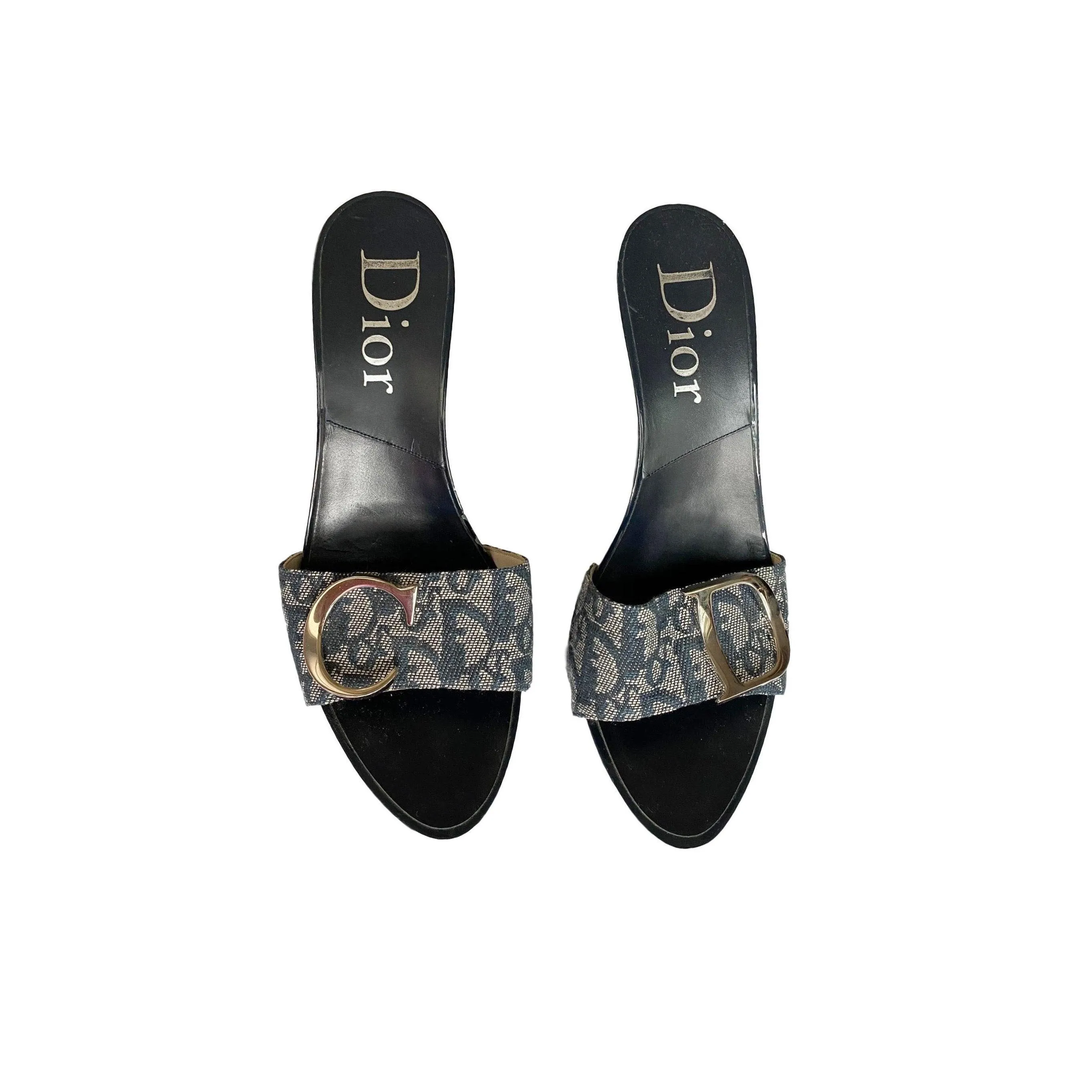 Dior Navy Logo Heels
