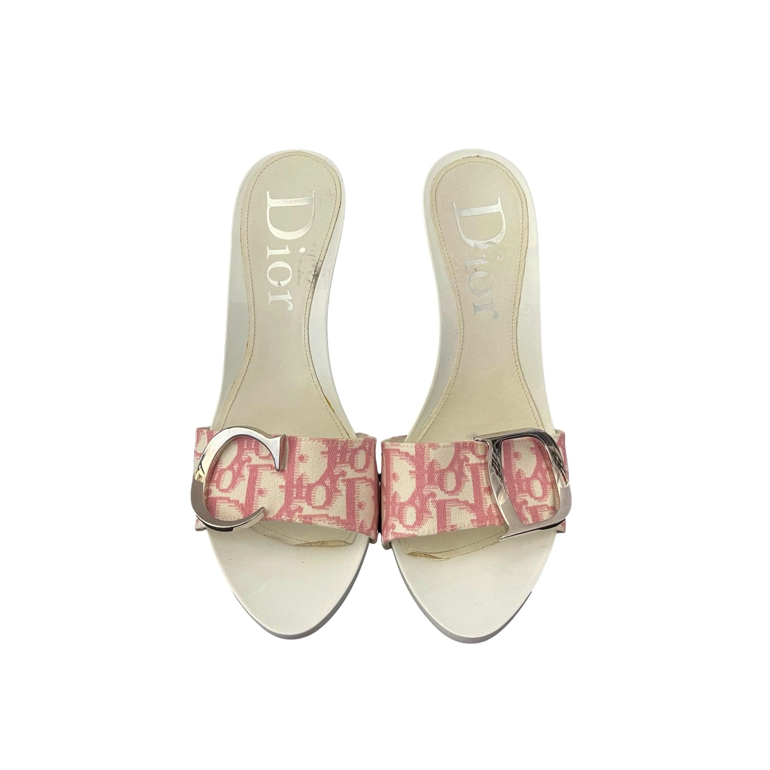 Dior Pink Logo Heels