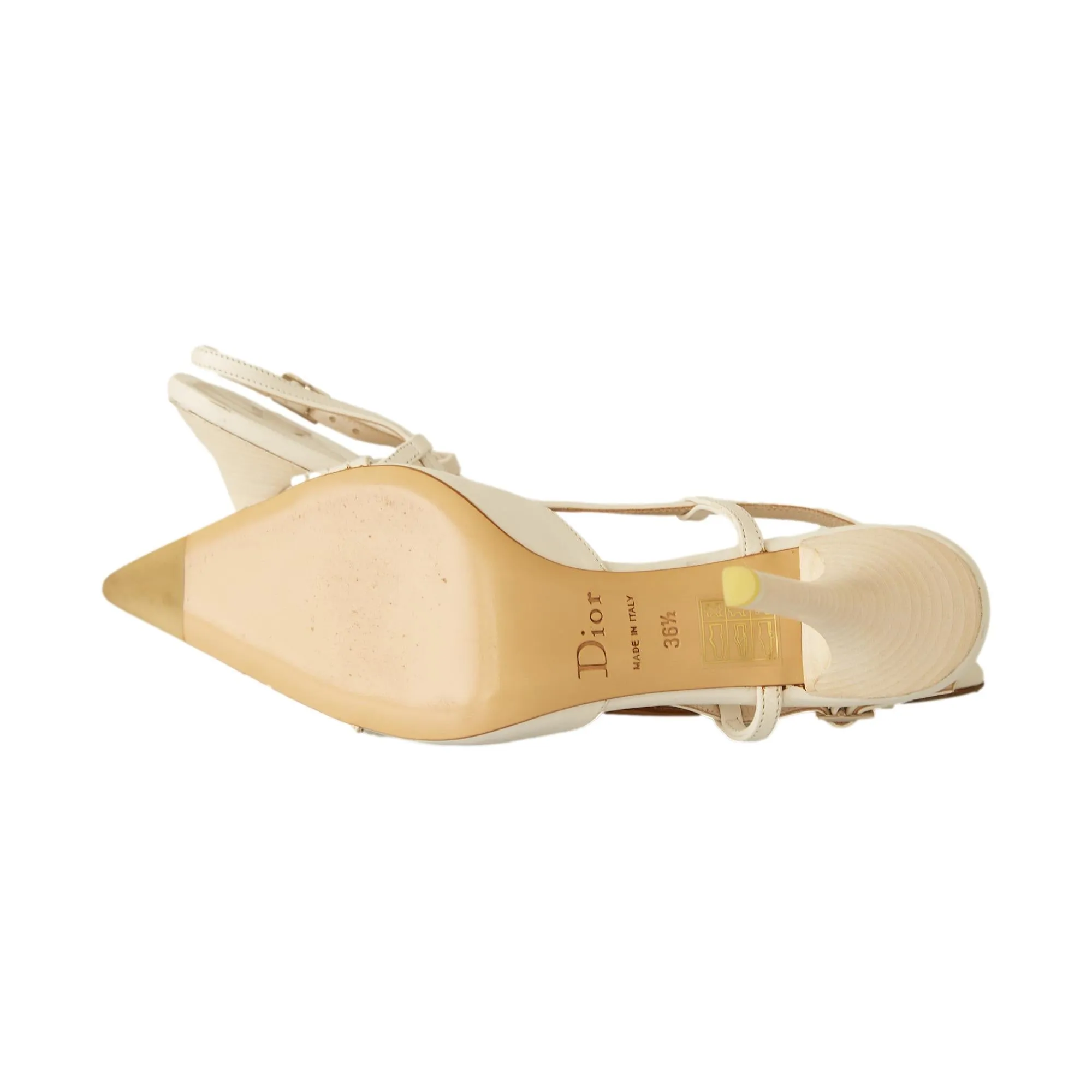 Dior White Logo Heels