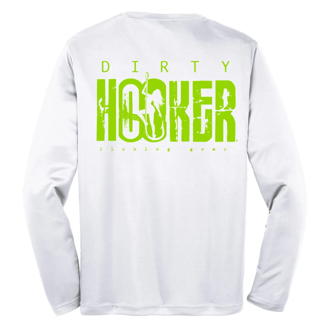 Dirty Hooker Classic Green on White Dry Fit - Closeout