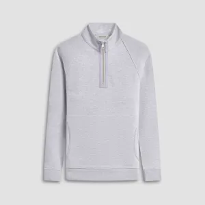 Double Sided Pique/Heather Quarter-Zip Pullover