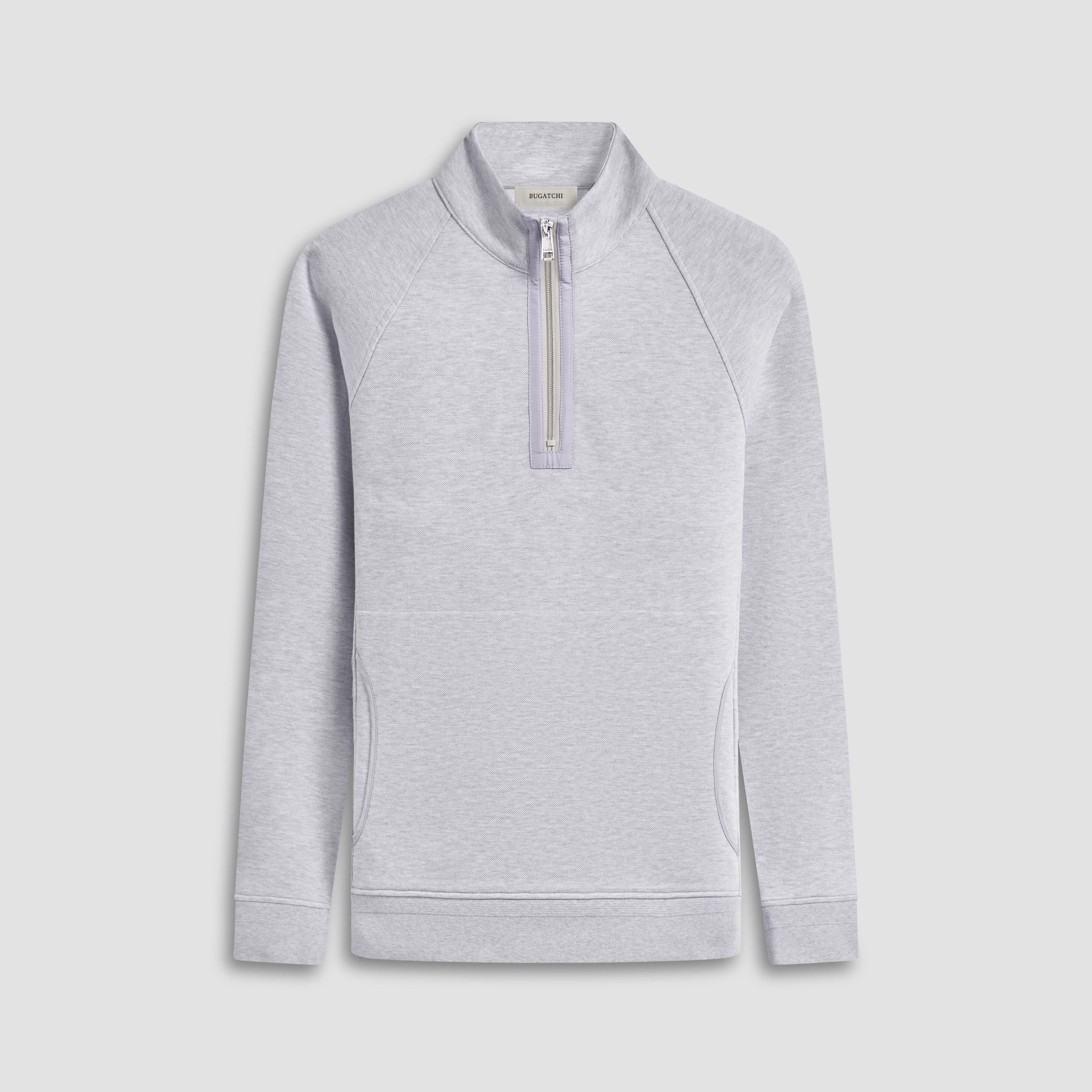 Double Sided Pique/Heather Quarter-Zip Pullover