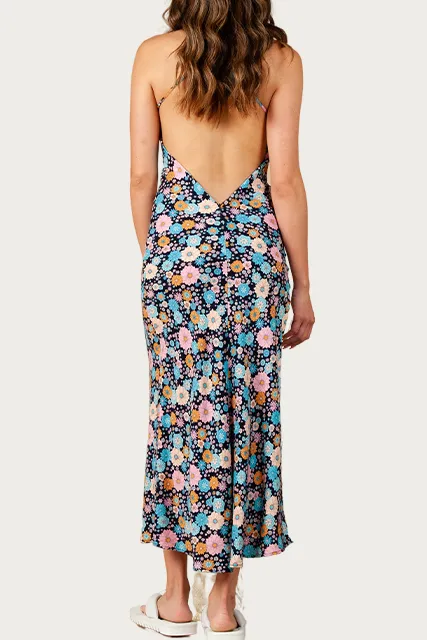 FREESIA FLORAL-PRINT MAXI DRESS