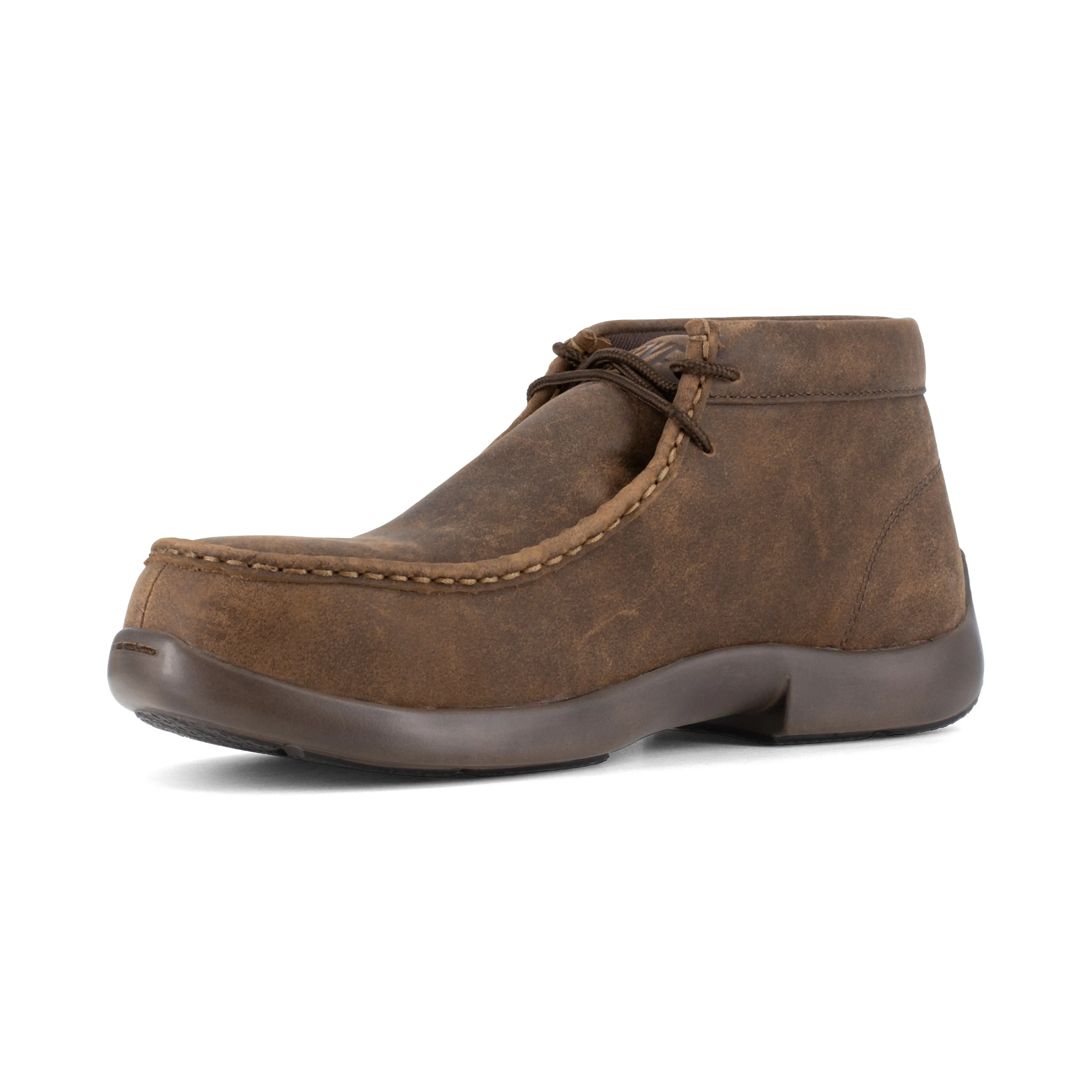 Frye Supply Men's Safety Crafted Utility Composite Toe Moccasin Work Shoe - Brown - FR40702