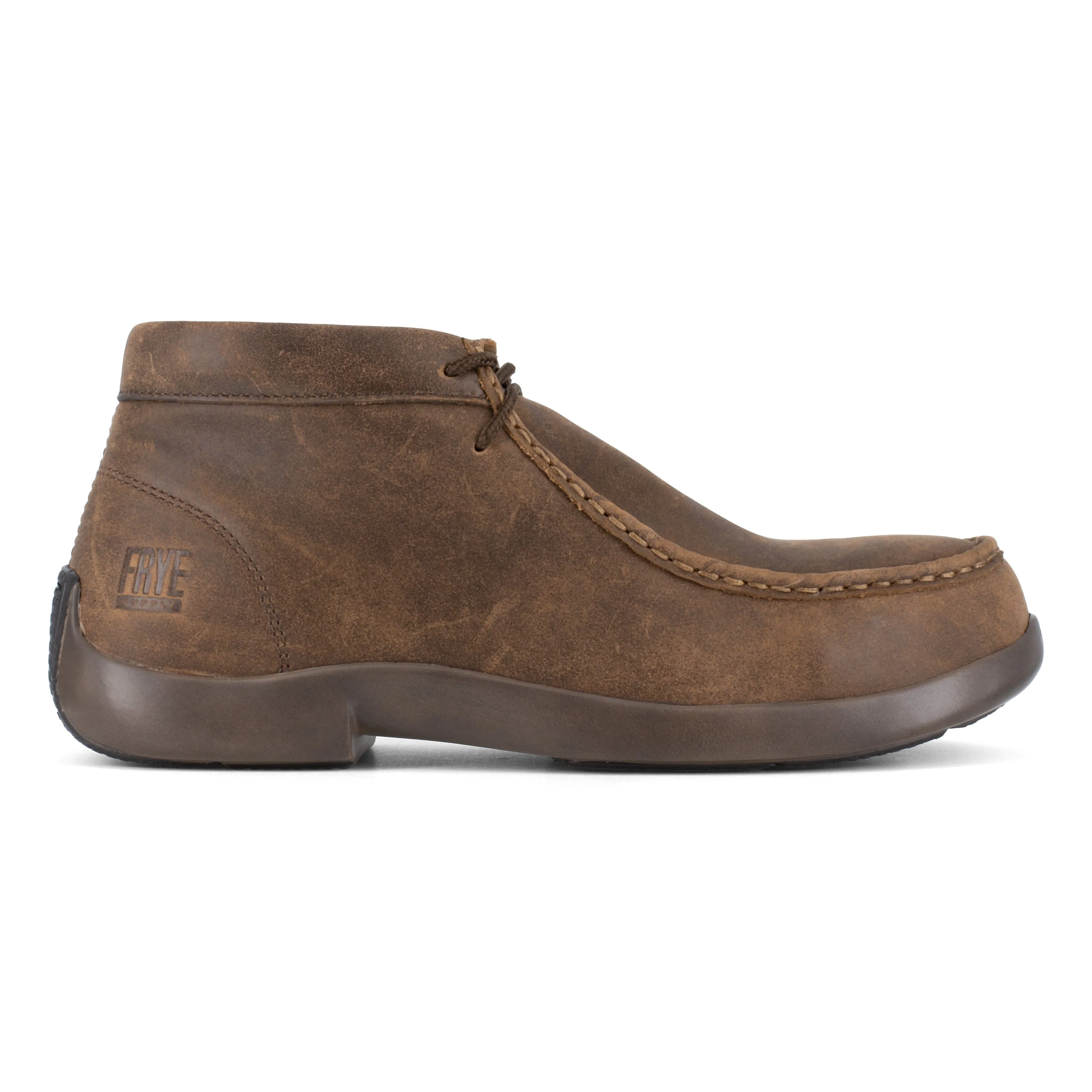 Frye Supply Men's Safety Crafted Utility Composite Toe Moccasin Work Shoe - Brown - FR40702