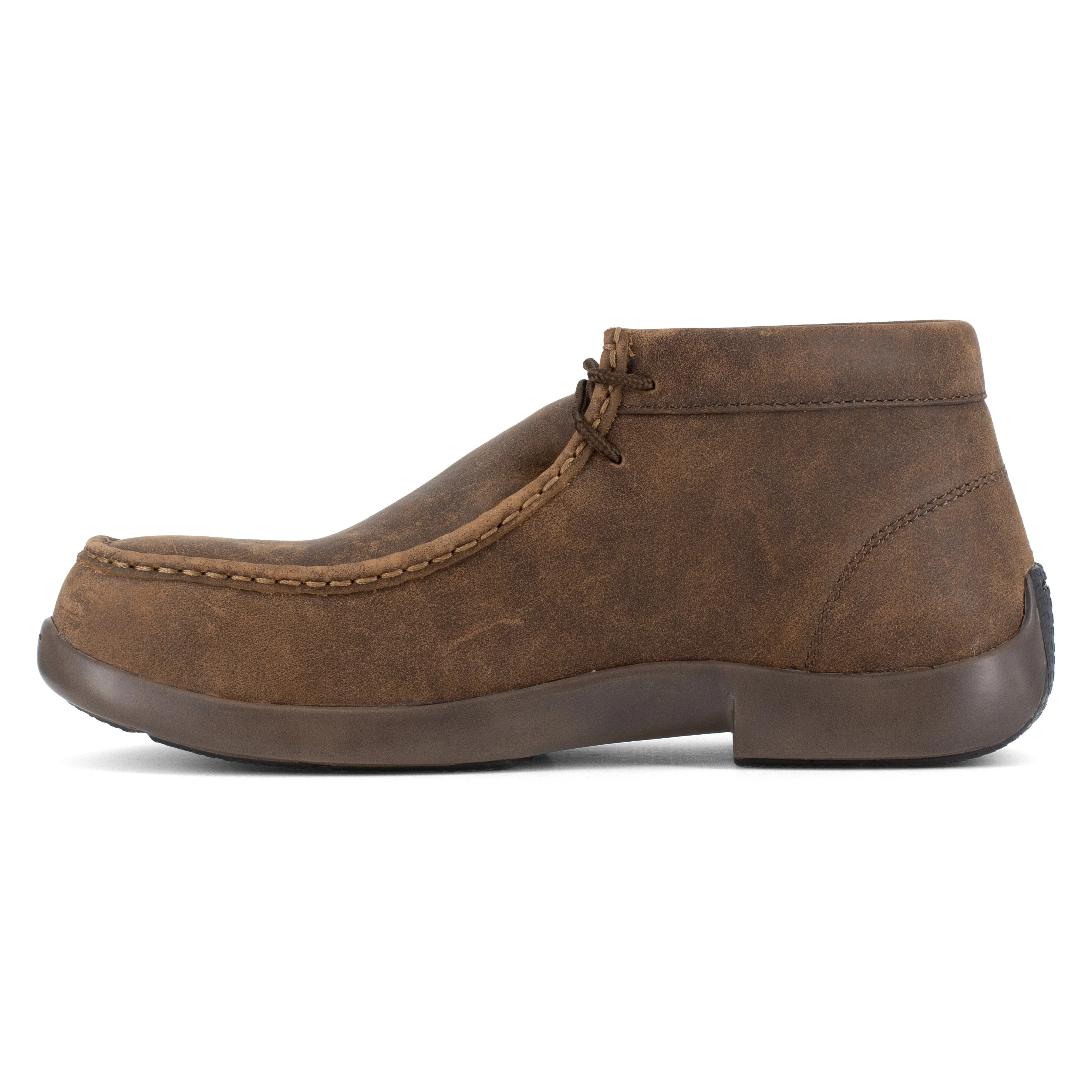 Frye Supply Men's Safety Crafted Utility Composite Toe Moccasin Work Shoe - Brown - FR40702