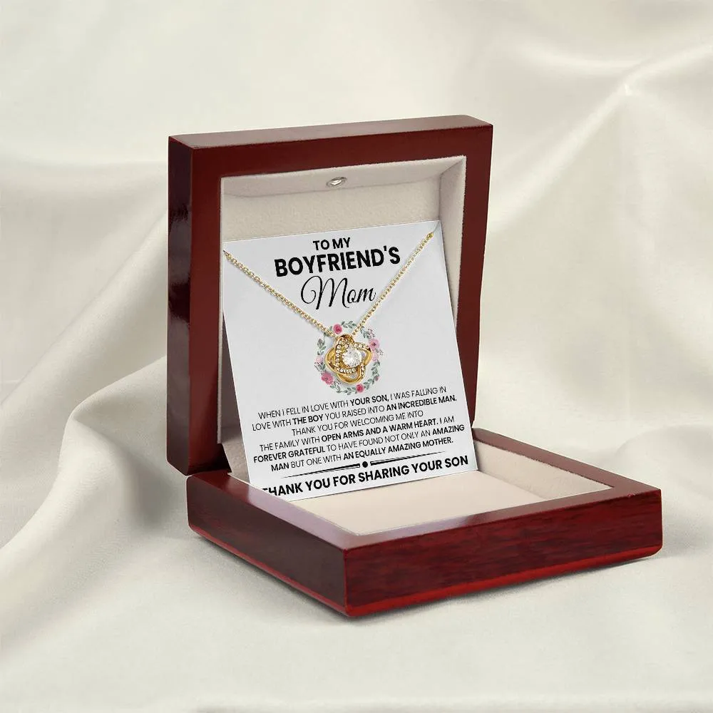 Gift For Boyfriend's Mom "You Are Amazing" Love Knot Necklace