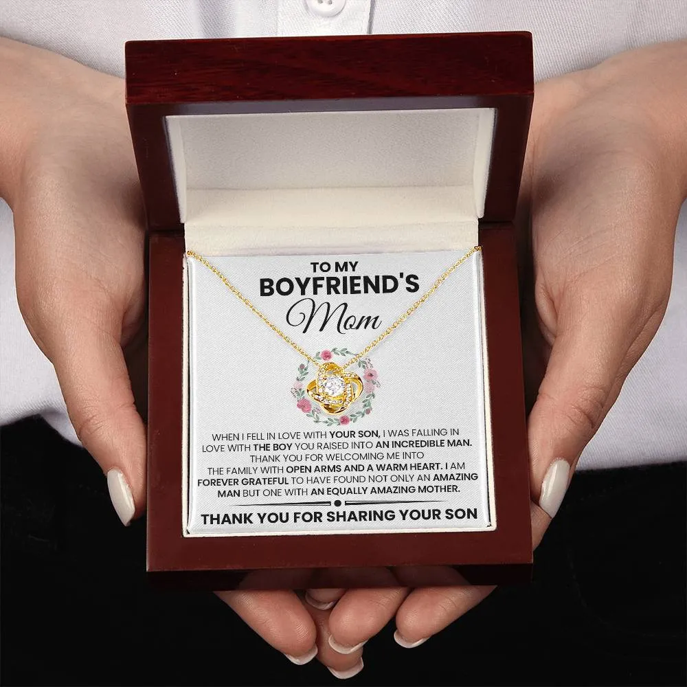 Gift For Boyfriend's Mom "You Are Amazing" Love Knot Necklace