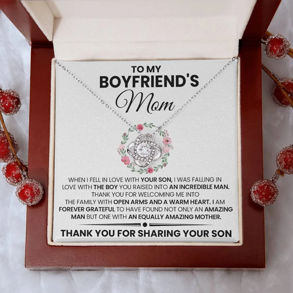 Gift For Boyfriend's Mom "You Are Amazing" Love Knot Necklace