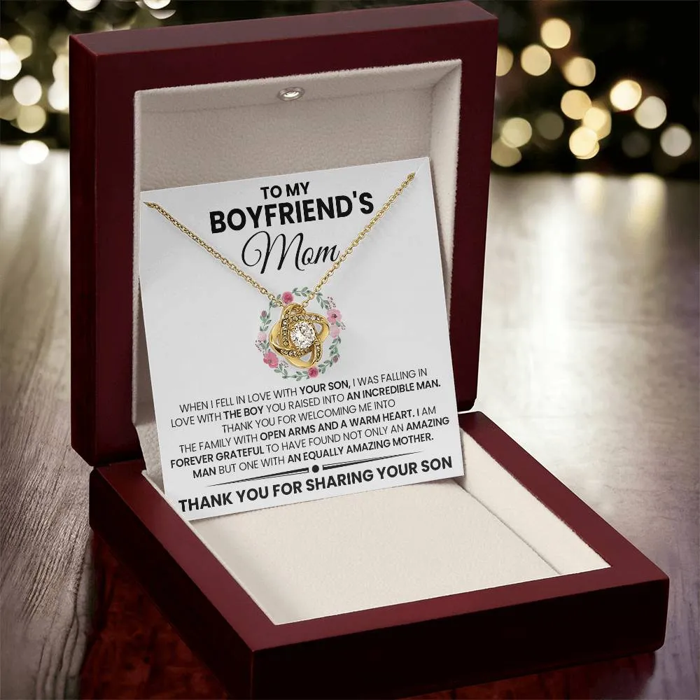 Gift For Boyfriend's Mom "You Are Amazing" Love Knot Necklace