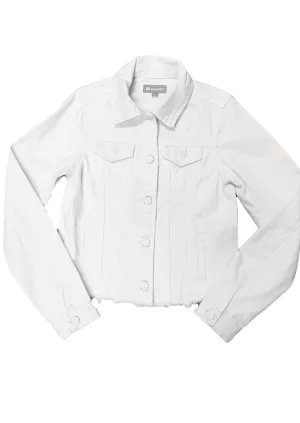 Girls Tractr Denim Jacket - White