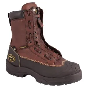 Honeywell Lace-In Quick Release Zipper Closure Leather Work Boots, Size 12, 5 in H, Brown, 65392-TN120