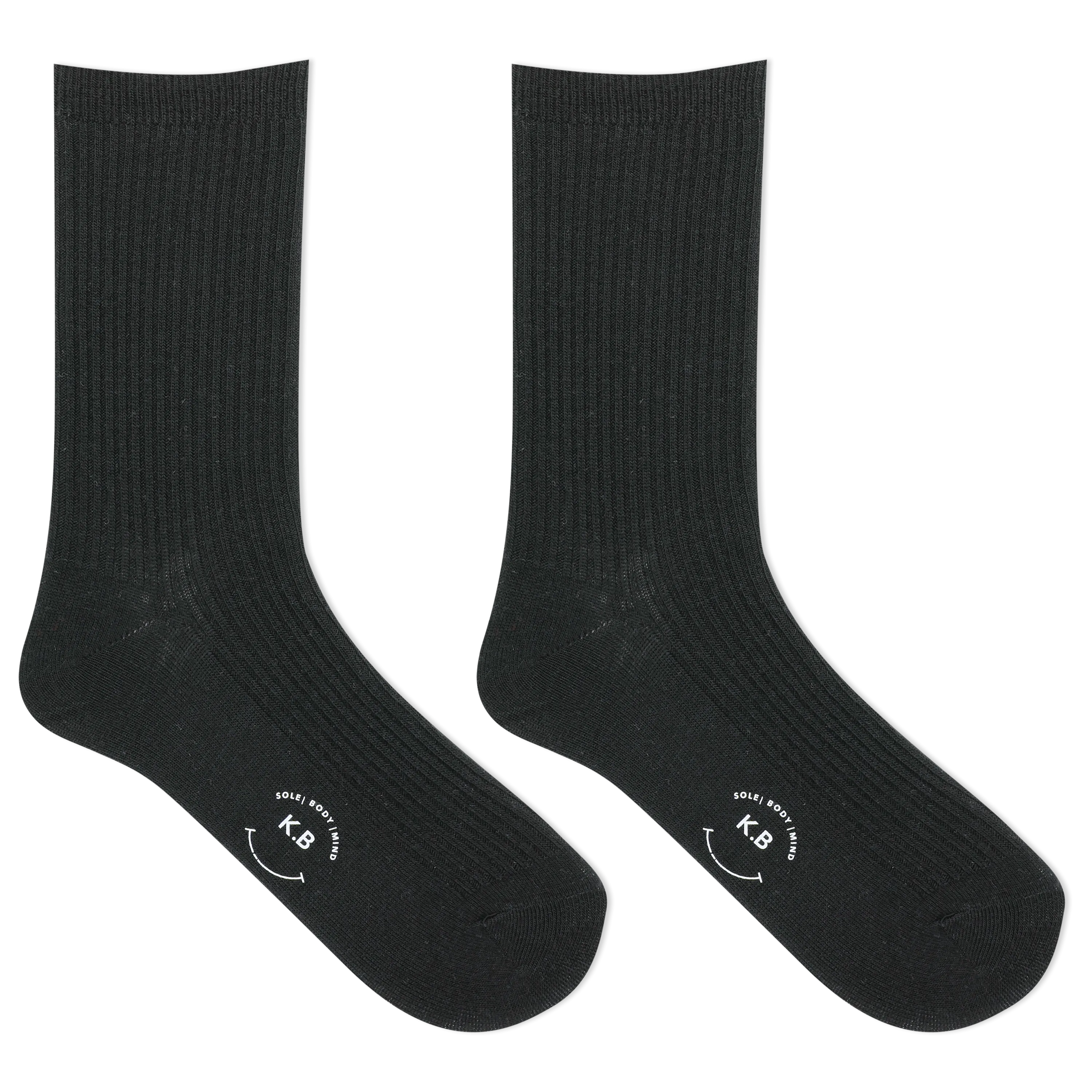 K.Bell Women's Wool Blend Ribbed Crew Socks