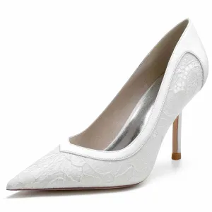 Lace Bridal Heels Party Pumps Formal Dress Shoes